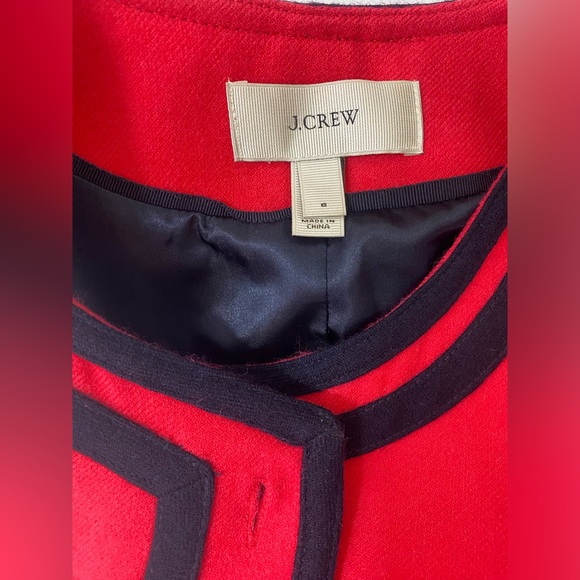 J. Crew Size 6 Lady Jacket Cropped Blazer Double Serge Wool Berry Pink - Picture 9 of 13